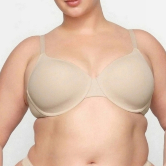 Skims Fits Everybody Tshirt Demi Bra Sand Cream Bra 34DDD NWT - Picture 1 of 5